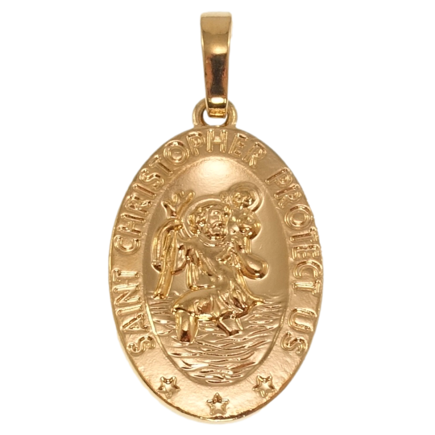 Кулон Xuping Позолота 18K Ладанка Святий Крістофер покровитель подорожуючих  для ланцюжка до 5мм фото №1