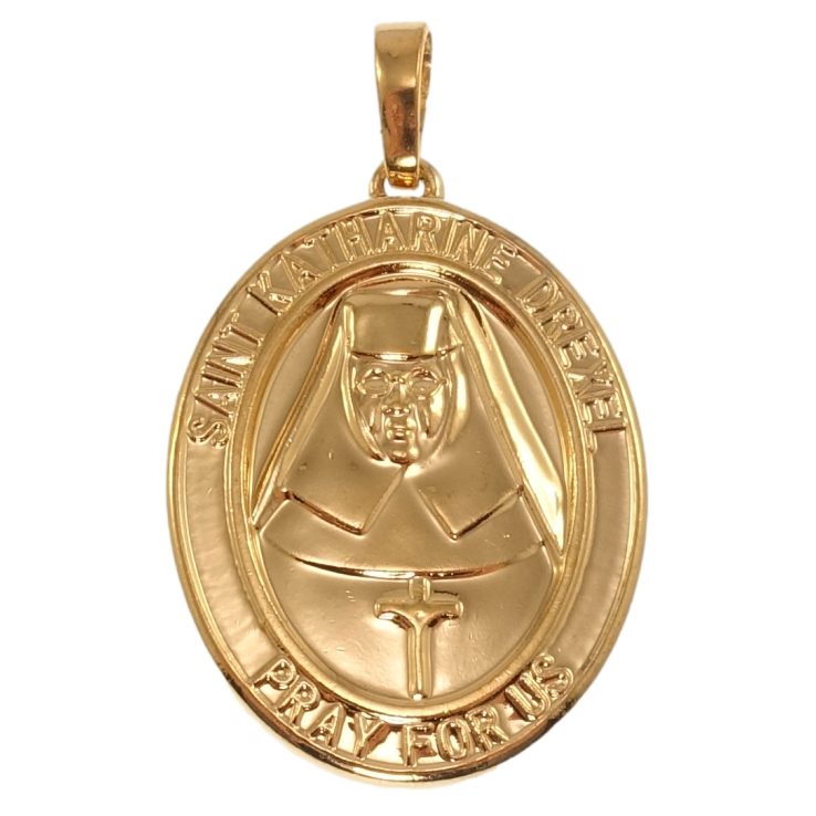 Кулон Xuping Позолота 18K Ладанка Свята Катарина Дрексель для ланцюжка до 5мм фото №19 Кулон Xuping Позолота 18K Ладанка Свята Катарина Дрексель для ланцюжка до 5мм фото №19