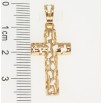 Кулон Xuping Позолота 18K Декоративный Крест с узором вырезами для цепочки до 6мм фото №2