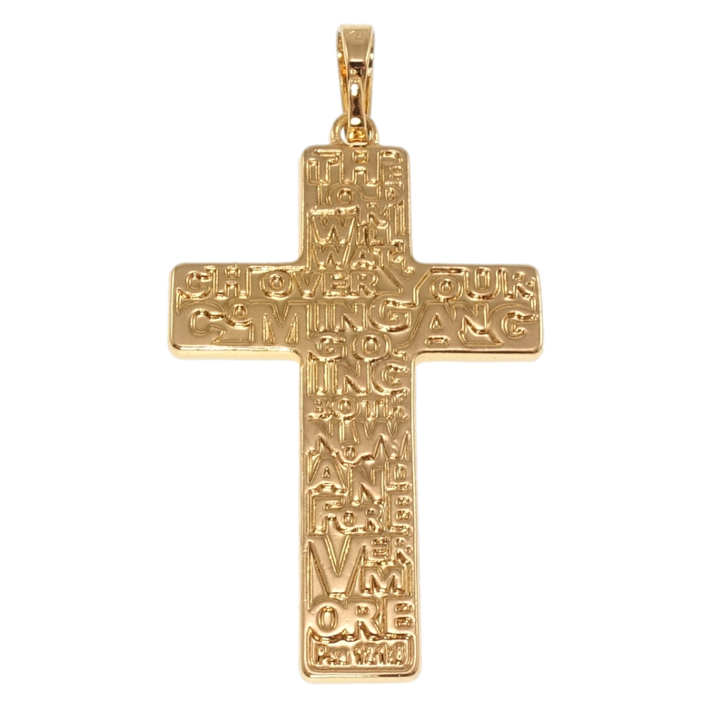 Кулон Xuping Позолота 18K Декоративний Хрест з візерунком з двох сторін для ланцюжка до 6мм фото №1 Кулон Xuping Позолота 18K Декоративний Хрест з візерунком з двох сторін для ланцюжка до 6мм фото №1