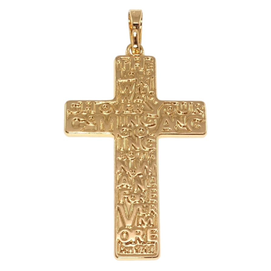 Кулон Xuping Позолота 18K Декоративний Хрест з візерунком з двох сторін для ланцюжка до 6мм фото №1 Кулон Xuping Позолота 18K Декоративний Хрест з візерунком з двох сторін для ланцюжка до 6мм фото №1