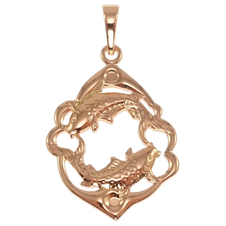 Кулон Xuping Позолота РВ Знак Зодіаку Риби для ланцюжка до 6мм фото №1