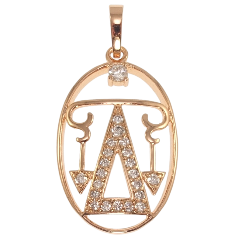 Кулон Xuping Позолота РО Знак Зодиака Весы для цепочки до 5мм фото №1