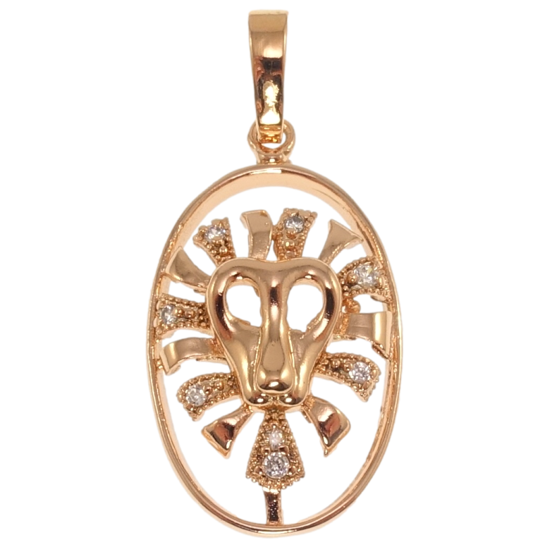 Кулон Xuping Позолота РВ Знак Зодіаку Лев для ланцюжка до 6мм фото №1