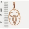 Кулон Xuping Позолота РО Знак Зодиака Телец для цепочки до 7мм фото №2