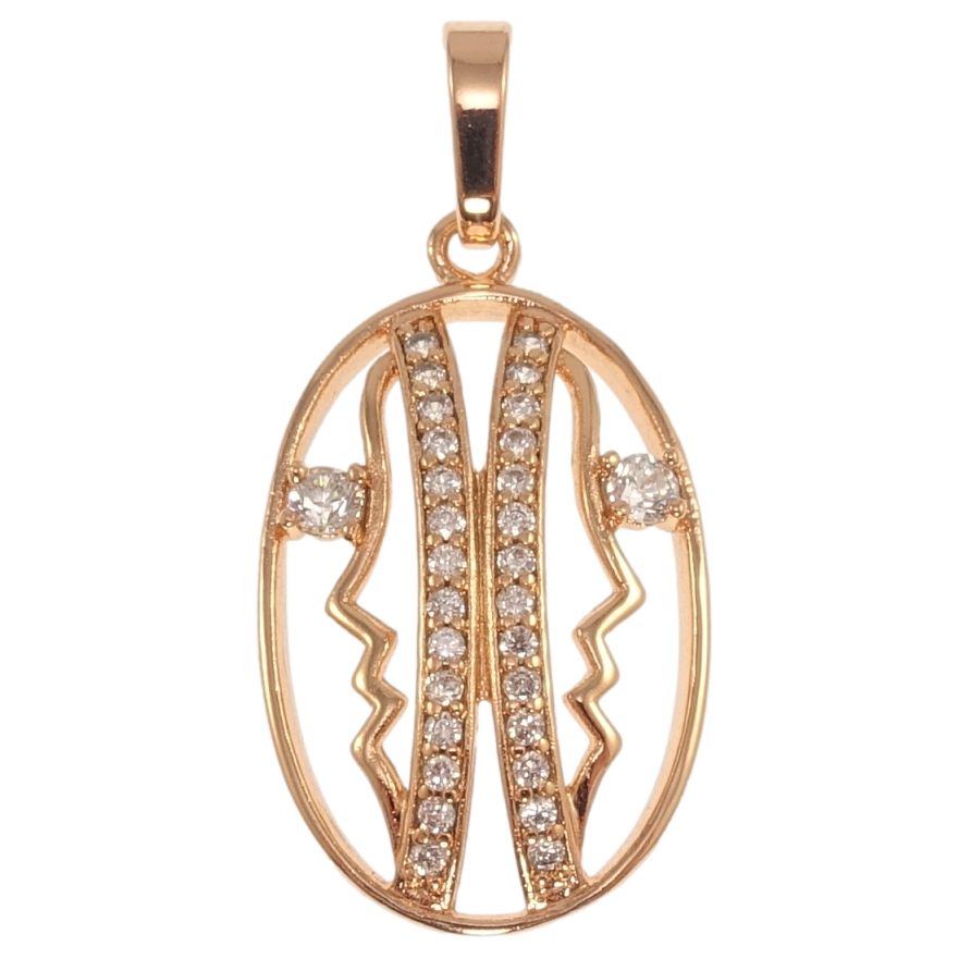 Кулон Xuping Позолота РВ Знак Зодіаку Близнюки для ланцюжка до 6мм фото №1