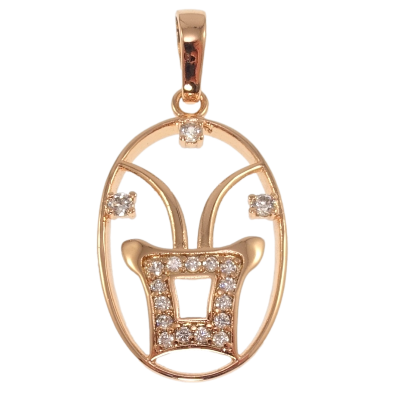 Кулон Xuping Позолота РО Знак Зодиака Козерог для цепочки до 6мм фото №3