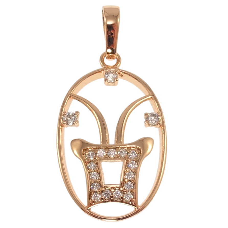 Кулон Xuping Позолота РВ Знак Зодіаку Козеріг для ланцюжка до 6мм фото №1