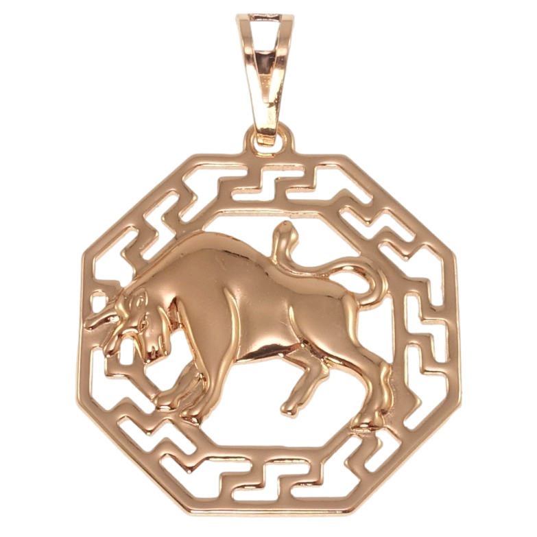 Кулон Xuping Позолота РВ Знак Зодіаку Телець для ланцюжка до 7мм фото №1
