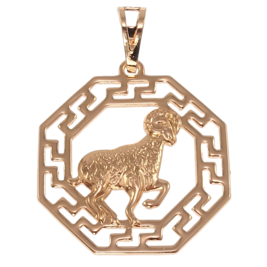 Кулон Xuping Позолота РО Знак Зодиака Овен для цепочки до 7мм фото №1