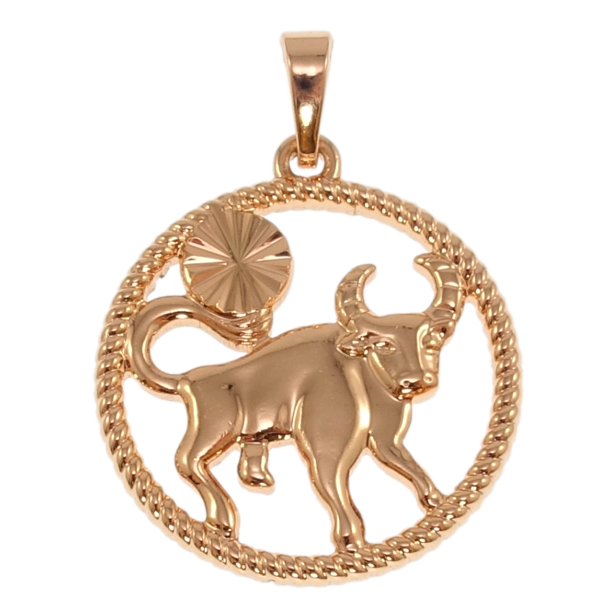Кулон Xuping Позолота РО Знак Зодиака Телец для цепочки до 5мм фото №1