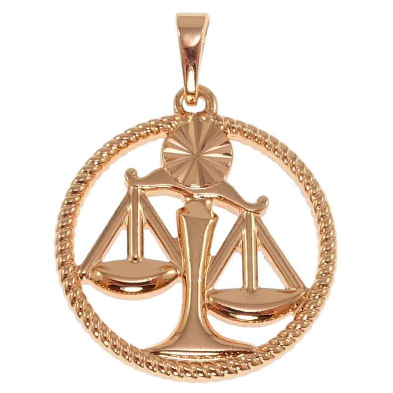 Кулон Xuping Позолота РО Знак Зодиака Весы для цепочки до 5мм фото №1
