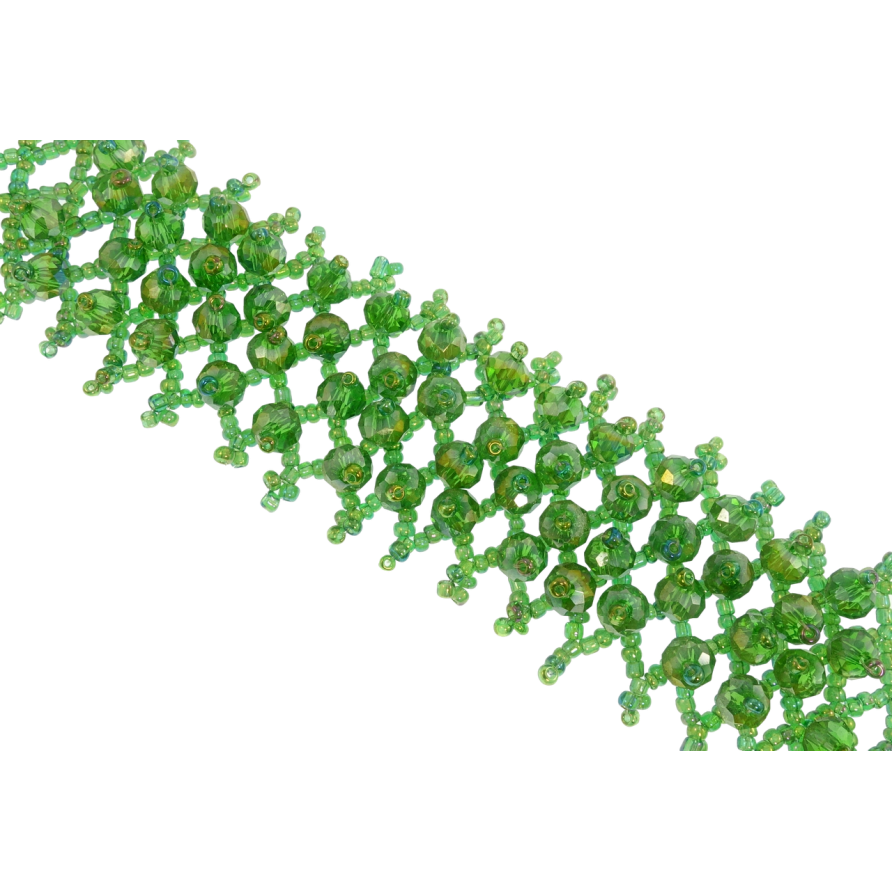 Браслет Декоративний плетений браслет з бісеру довжина 20см х 3,7см фото №1