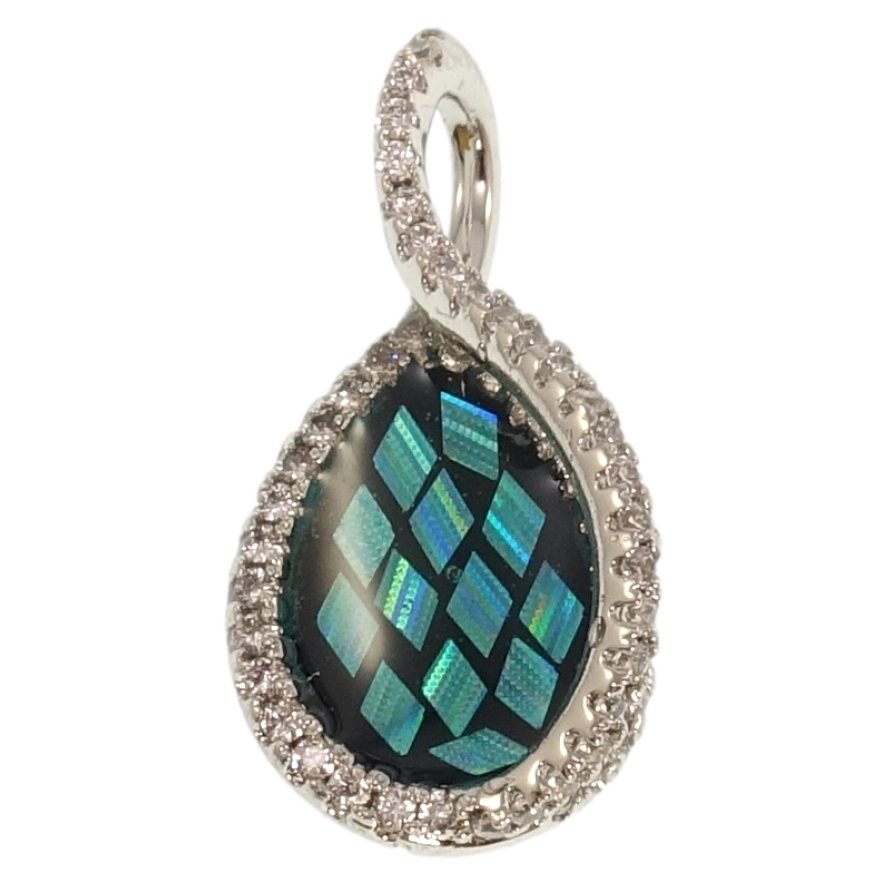 Кулон Xuping Родій Крапля з блискітками та емаллю для ланцюжка до 5мм фото №1