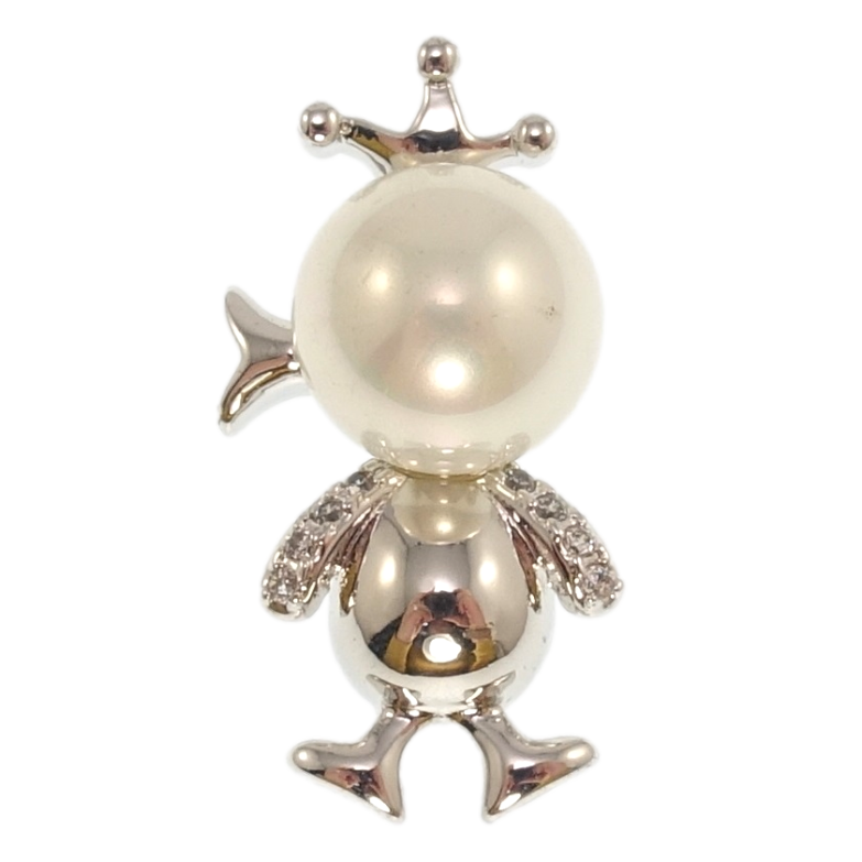Кулон Xuping Родий Утенок с жемчужиной для цепочки до 5мм фото №11