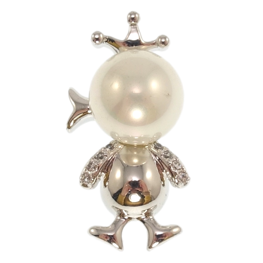 Кулон Xuping Родій Каченя з перлиною для ланцюжка до 5мм фото №1