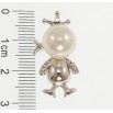 Кулон Xuping Родій Каченя з перлиною для ланцюжка до 5мм фото №2