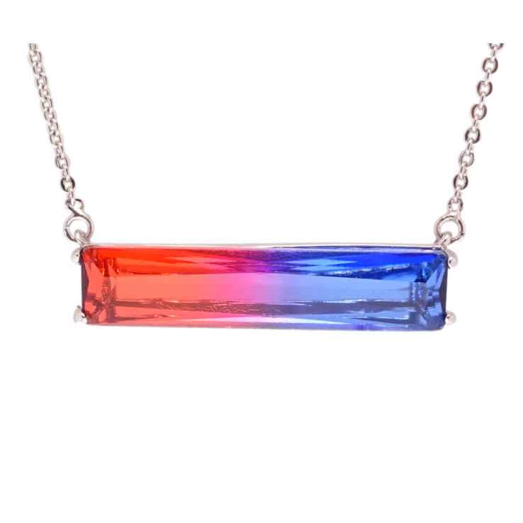 Підвіска на ланцюжку Xuping Родій Двоколірний кристал розмір 47-50см х 1мм фото №17