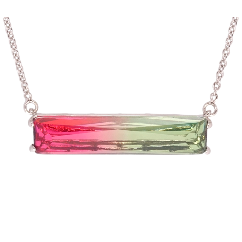 Подвеска на цепочке Xuping Родий Двухцветный кристалл размер 47-50см х 1мм фото №2 Подвеска на цепочке Xuping Родий Двухцветный кристалл размер 47-50см х 1мм фото №2