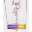 Подвеска на цепочке Xuping Родий Двухцветный кристалл размер 47-50см х 1мм фото №2
