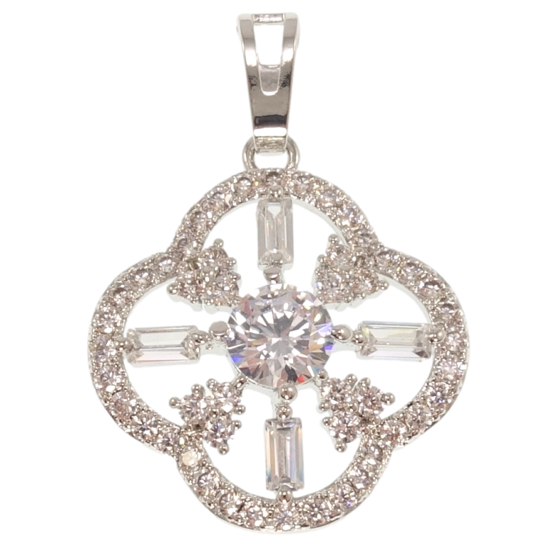 Кулон Xuping Родий Цветок для цепочки до 6мм фото №10