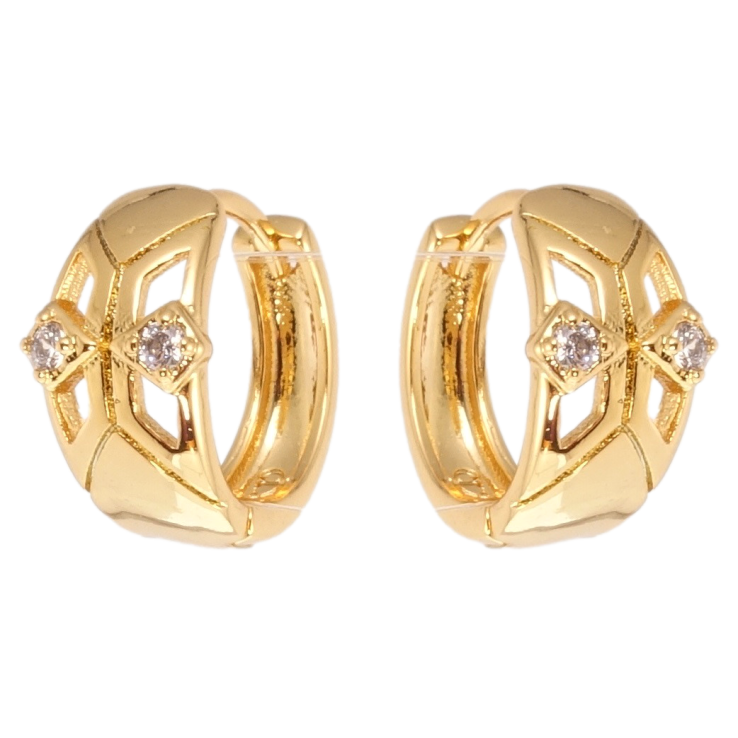 Сережки Xuping Позолота 18K колечка Вставки цирконію фото №8 Сережки Xuping Позолота 18K колечка Вставки цирконію фото №8