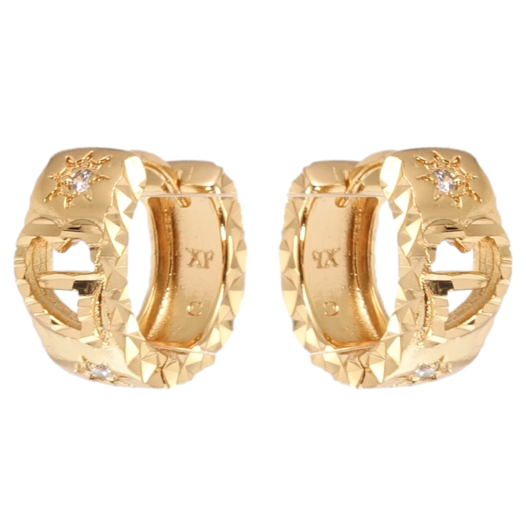 Сережки Xuping Позолота 18K колечка Візерунок серце фото №24 Сережки Xuping Позолота 18K колечка Візерунок серце фото №24