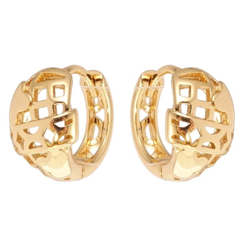 Сережки Xuping Позолота 18K колечка Різний орнамент фото №1