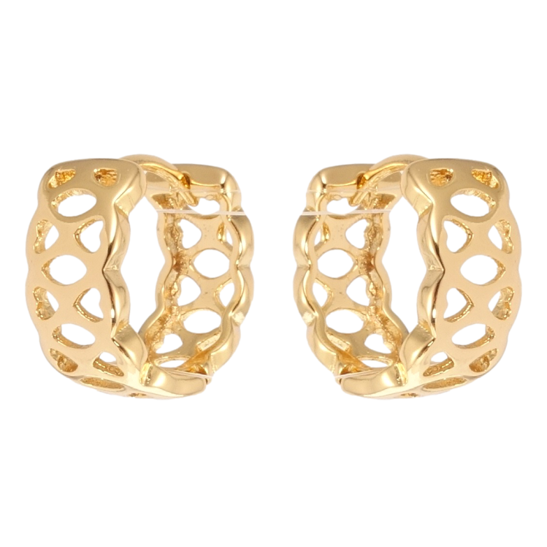 Серьги Xuping Позолота 18K колечки Резной орнамент фото №12