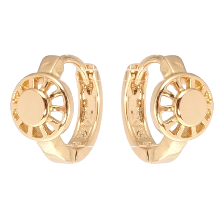 Сережки Xuping Позолота 18K колечка Різний орнамент фото №5 Сережки Xuping Позолота 18K колечка Різний орнамент фото №5