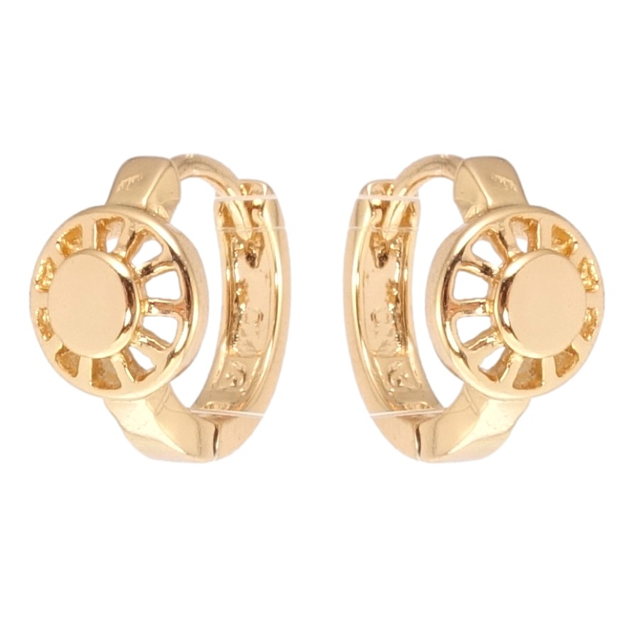 Сережки Xuping Позолота 18K колечка Різний орнамент фото №1