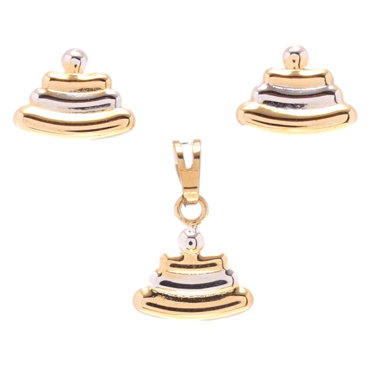 Xuping Позолота + Родій Сережки Кулон Пірамідки фото №16 Xuping Позолота + Родій Сережки Кулон Пірамідки фото №16