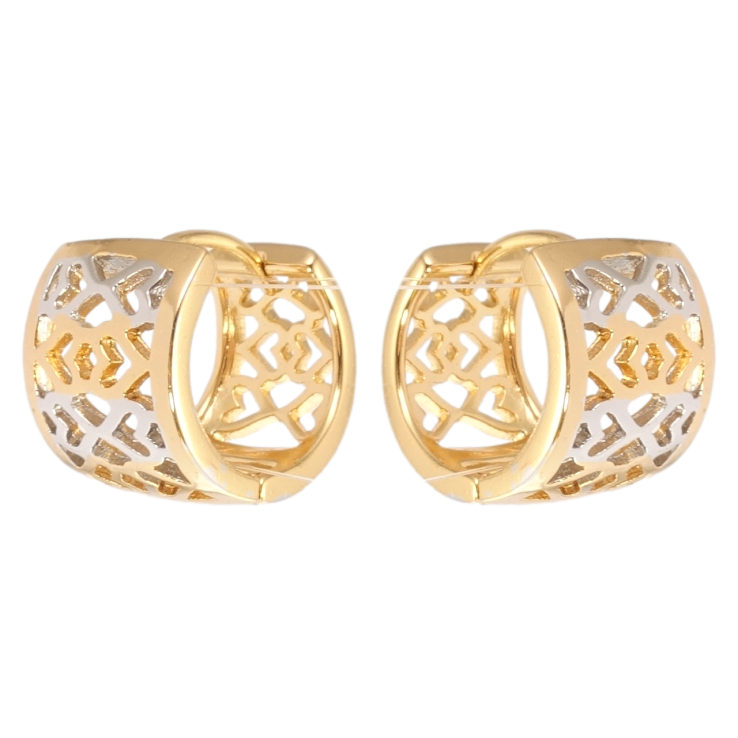 Сережки Xuping Позолота+Родій колечки Різний орнамент фото №9 Сережки Xuping Позолота+Родій колечки Різний орнамент фото №9