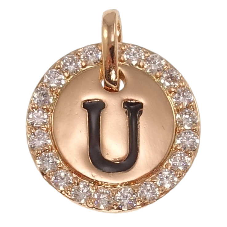 Кулон Xuping Позолота РВ Літера U для ланцюжка до 3мм фото №3