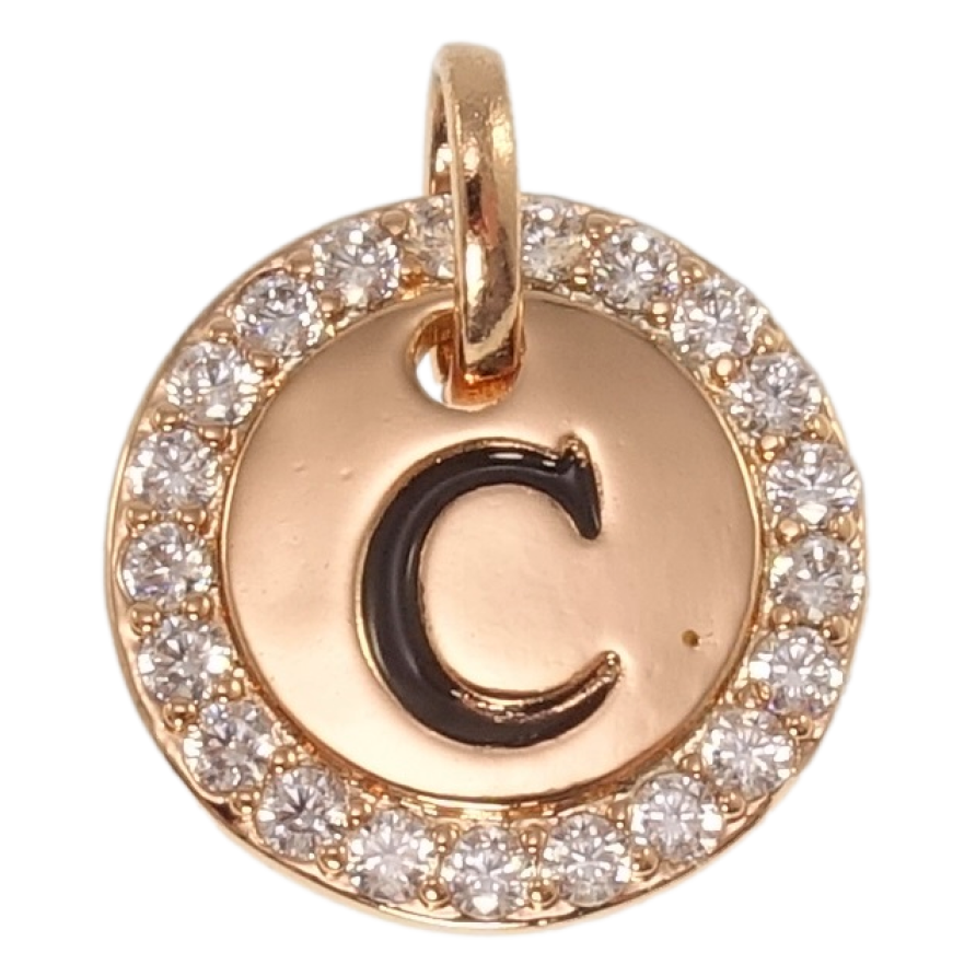 Кулон Xuping Позолота РВ Літера C для ланцюжка до 3мм фото №1