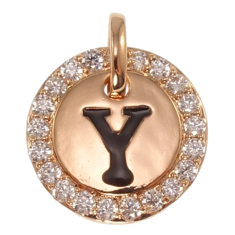 Кулон Xuping Позолота РО Буква Y для цепочки до 3мм фото №1
