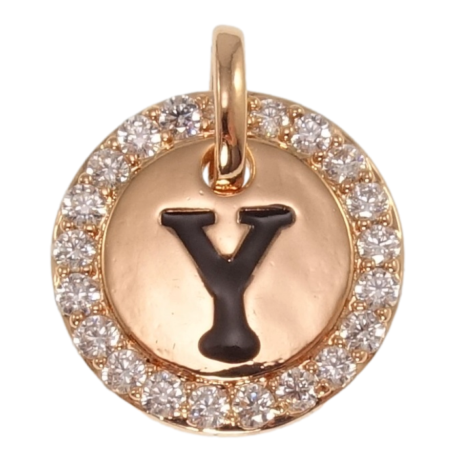 Кулон Xuping Позолота РО Буква Y для цепочки до 3мм фото №1