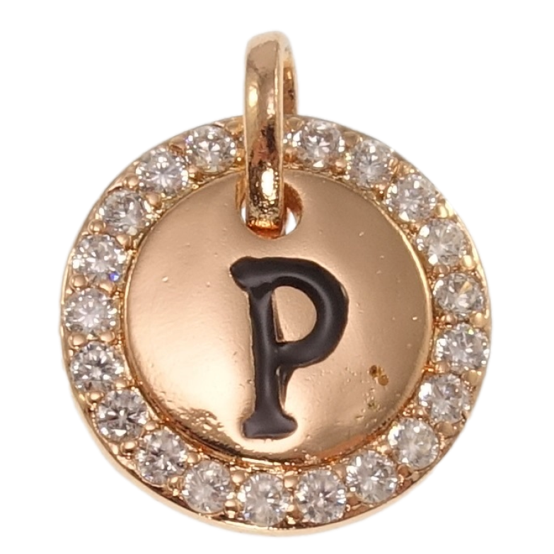 Кулон Xuping Позолота РО Буква P для цепочки до 3мм фото №1 Кулон Xuping Позолота РО Буква P для цепочки до 3мм фото №1