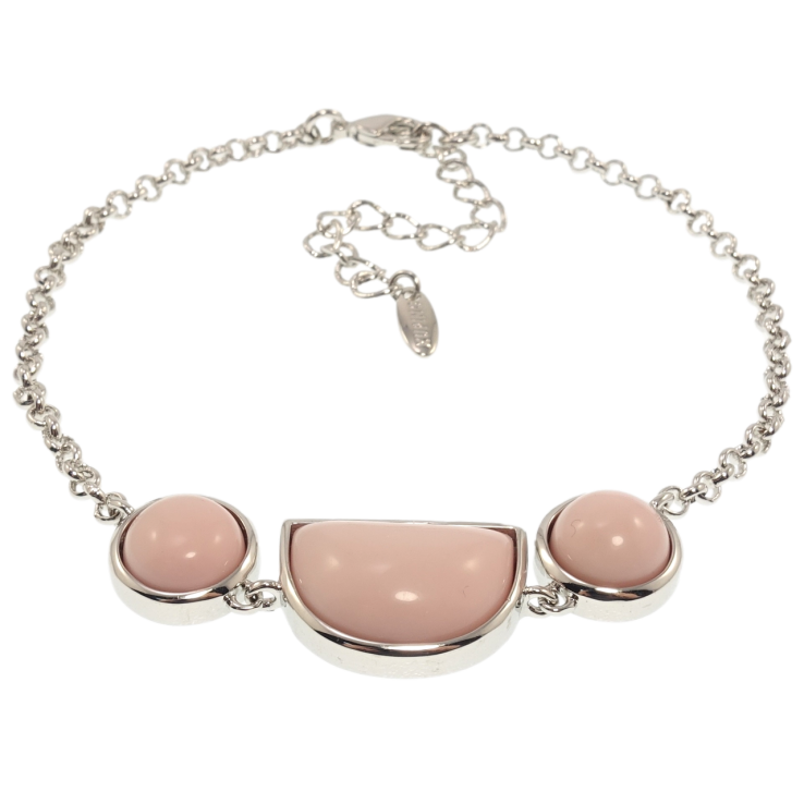 Браслет Xuping Родій Вставка три рожеві камені довжина з дод. ланцюжком 18,5-23,5см х 2мм фото №6