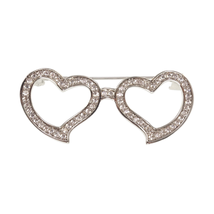 Брошка Xuping Родій Сердечки фото №7 Брошка Xuping Родій Сердечки фото №7