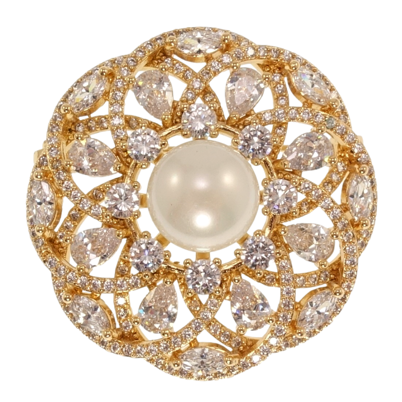 Брошь Xuping Позолота 18K Декоративный цветок с цирконием фото №20