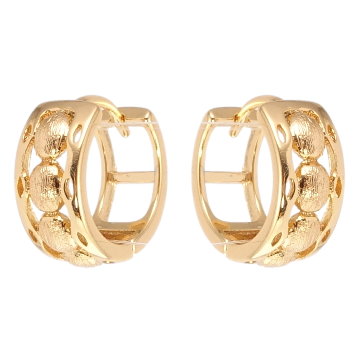Сережки Xuping Позолота 18K колечка Декоративний орнамент фото №3 Сережки Xuping Позолота 18K колечка Декоративний орнамент фото №3