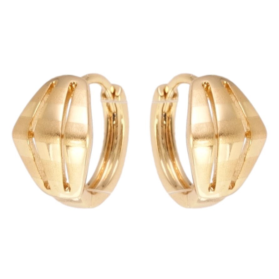 Сережки Xuping Позолота 18K колечка Орнамент із напиленням фото №1 Сережки Xuping Позолота 18K колечка Орнамент із напиленням фото №1