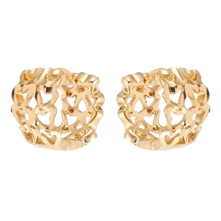Сережки Xuping Позолота 18K колечка Орнамент серця фото №15 Сережки Xuping Позолота 18K колечка Орнамент серця фото №15
