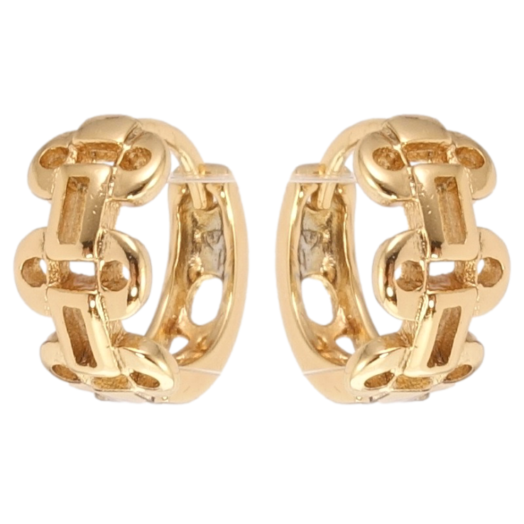 Сережки Xuping Позолота 18K колечка Декоративний орнамент фото №6 Сережки Xuping Позолота 18K колечка Декоративний орнамент фото №6