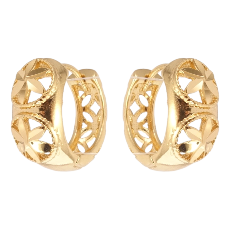 Сережки Xuping Позолота 18K колечка Декоративний квітковий орнамент фото №13