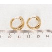 Сережки Xuping Позолота 18K колечка Декоративний різьблений орнамент фото №2