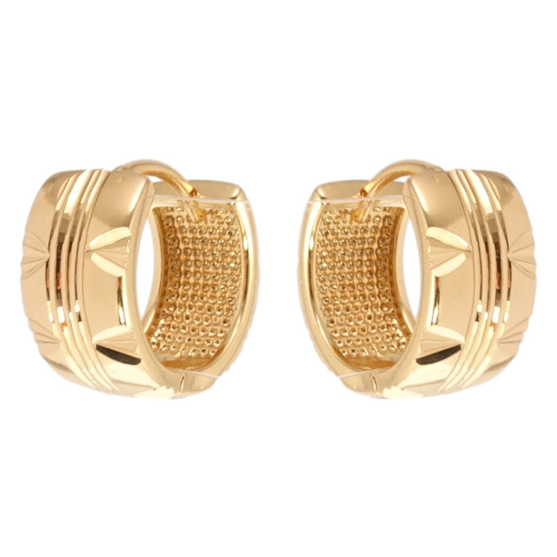 Сережки Xuping Позолота 18K колечка Декоративний орнамент фото №2