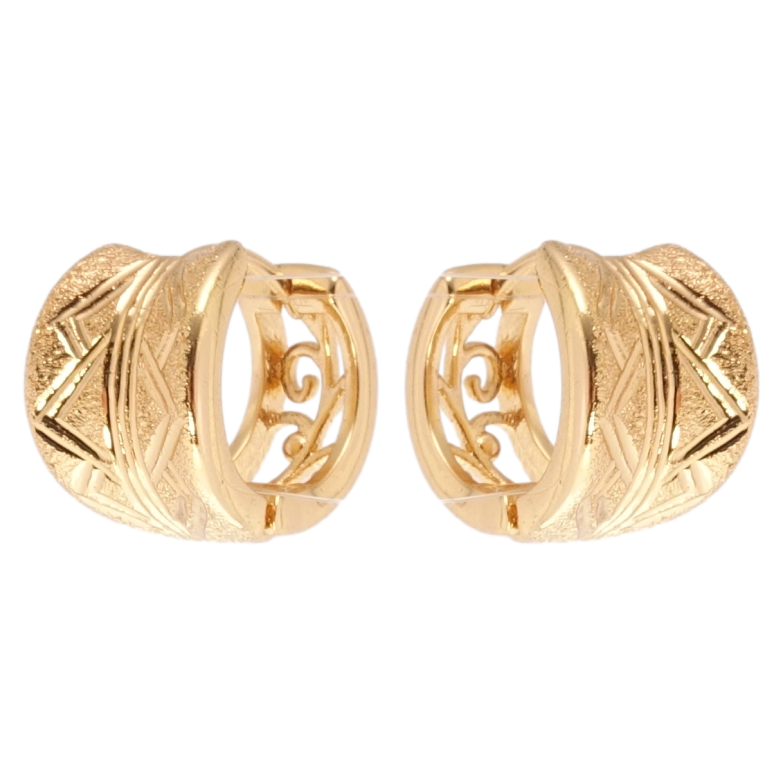 Сережки Xuping Позолота 18K колечка Декоративний орнамент із крокреню фото №1
