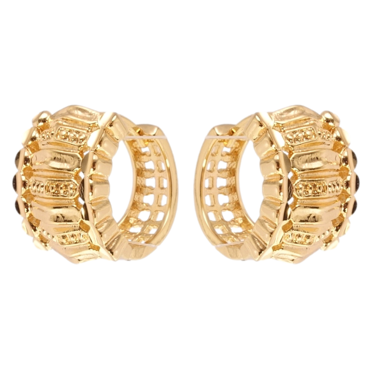 Сережки Xuping Позолота 18K колечка Декоративний орнамент фото №5 Сережки Xuping Позолота 18K колечка Декоративний орнамент фото №5